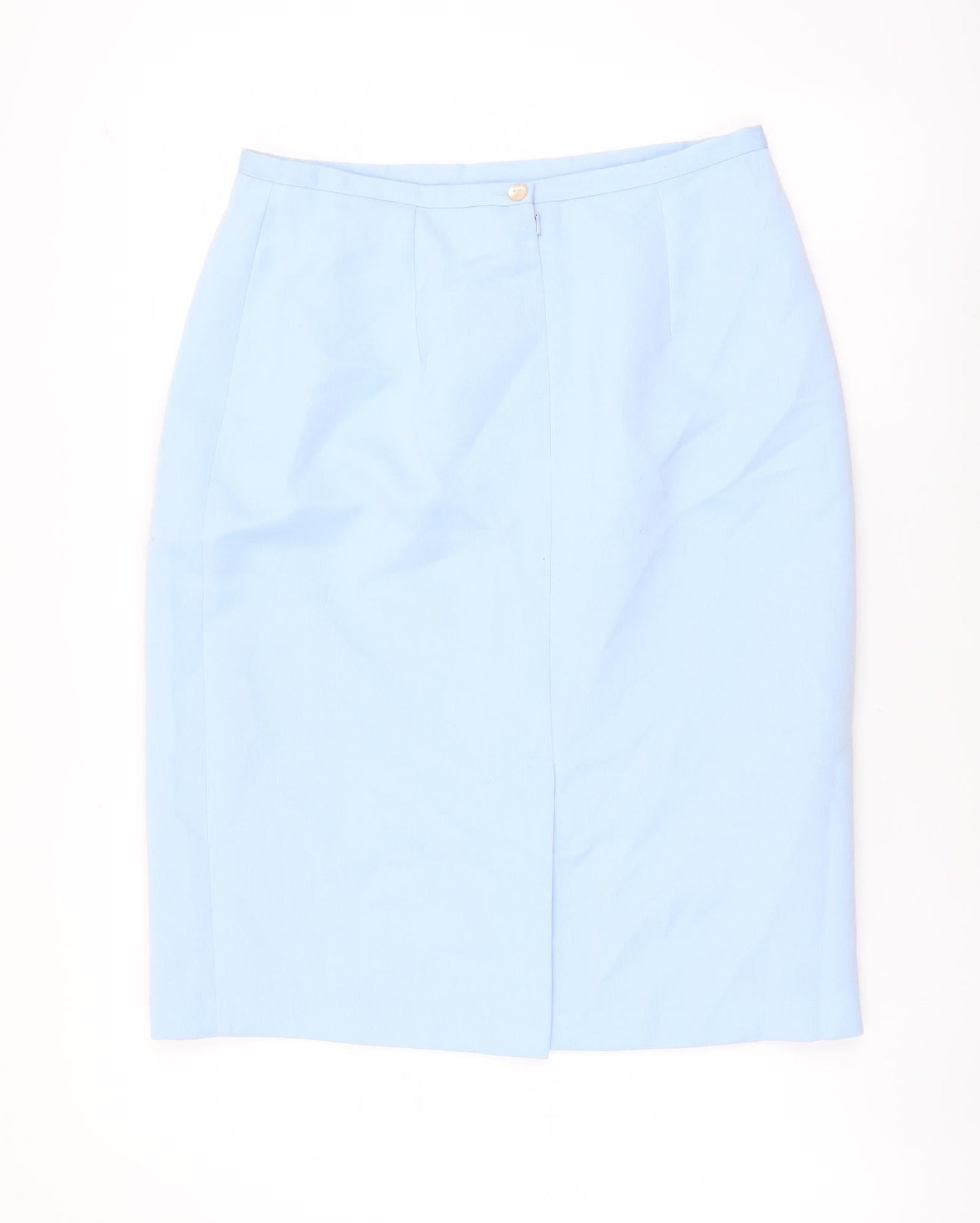 Collezioni Womens Blue Polyester Straight & Pencil Skirt Size 14 Zip