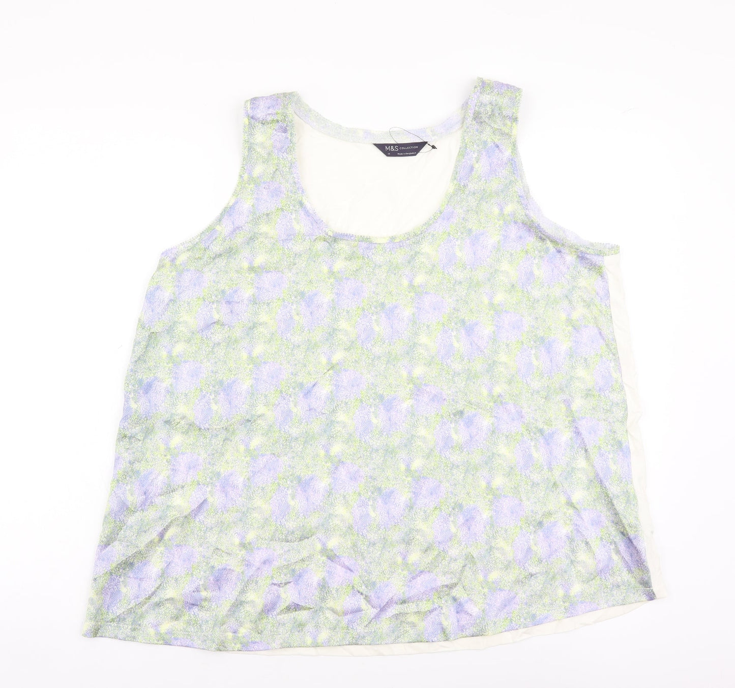 Womens UK Size 14 Marks and Spencer Multicoloured Basic Blouse