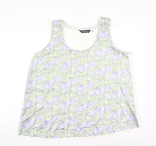 Womens UK Size 14 Marks and Spencer Multicoloured Basic Blouse