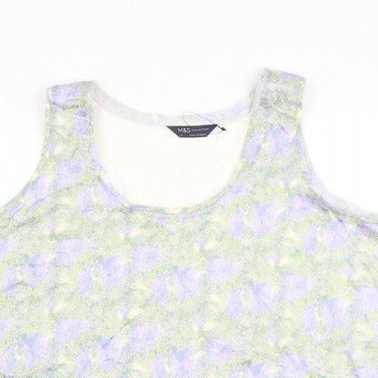 Womens UK Size 14 Marks and Spencer Multicoloured Basic Blouse