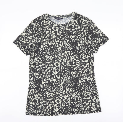 Womens UK Size 12 Marks and Spencer Black Basic T-Shirt
