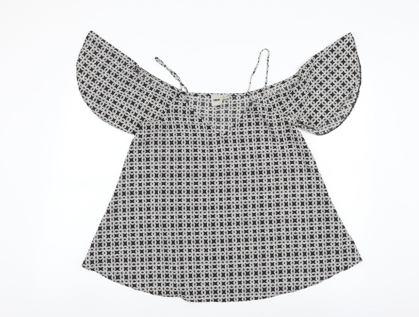Womens UK Size 10 ASOS Black Basic Blouse
