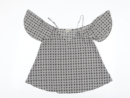 Womens UK Size 10 ASOS Black Basic Blouse