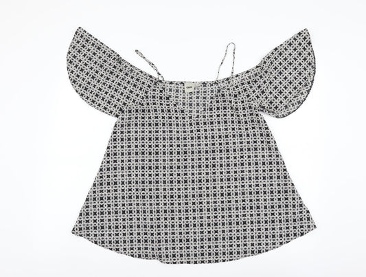 Womens UK Size 10 ASOS Black Basic Blouse