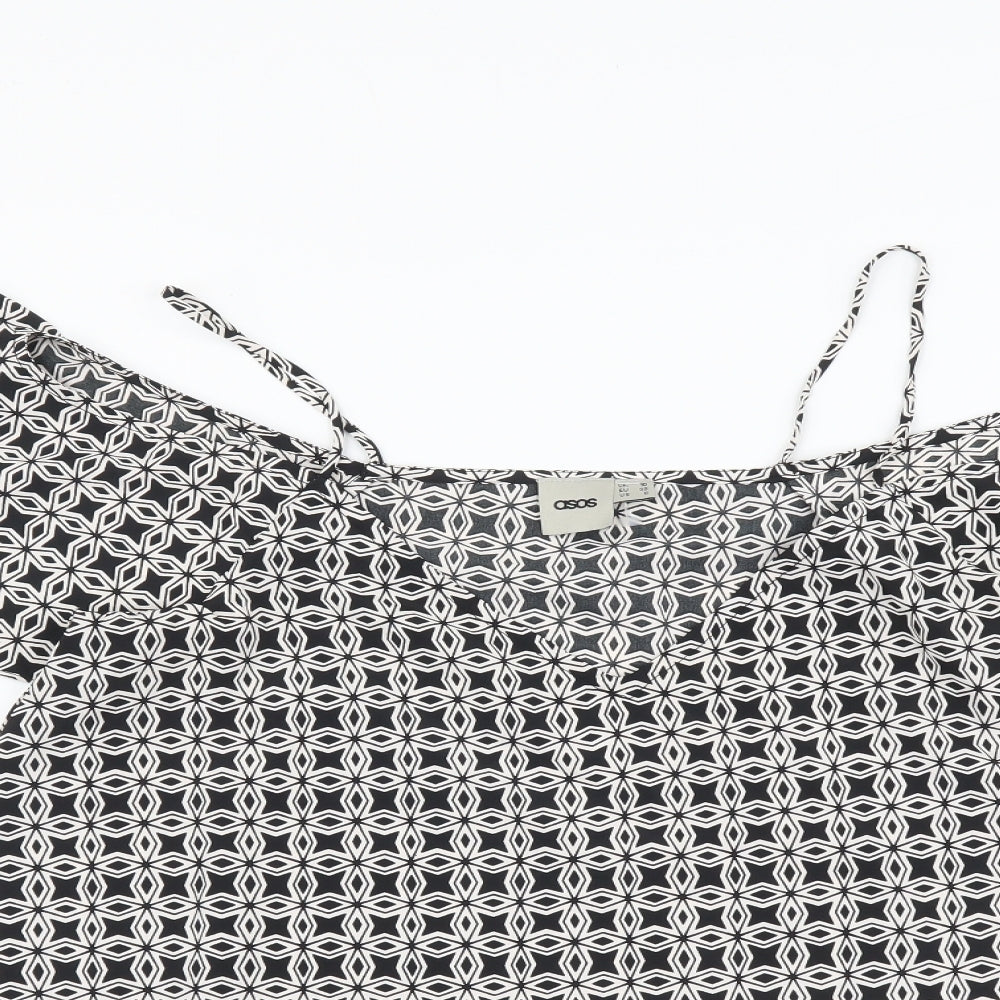 Womens UK Size 10 ASOS Black Basic Blouse