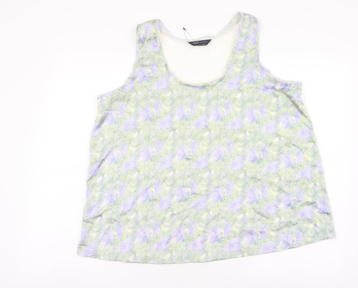 Womens UK Size 14 Marks and Spencer Multicoloured Basic Blouse