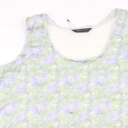 Womens UK Size 14 Marks and Spencer Multicoloured Basic Blouse