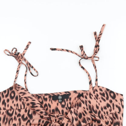 Womens UK Size 8 Missguided Pink Cropped Tank