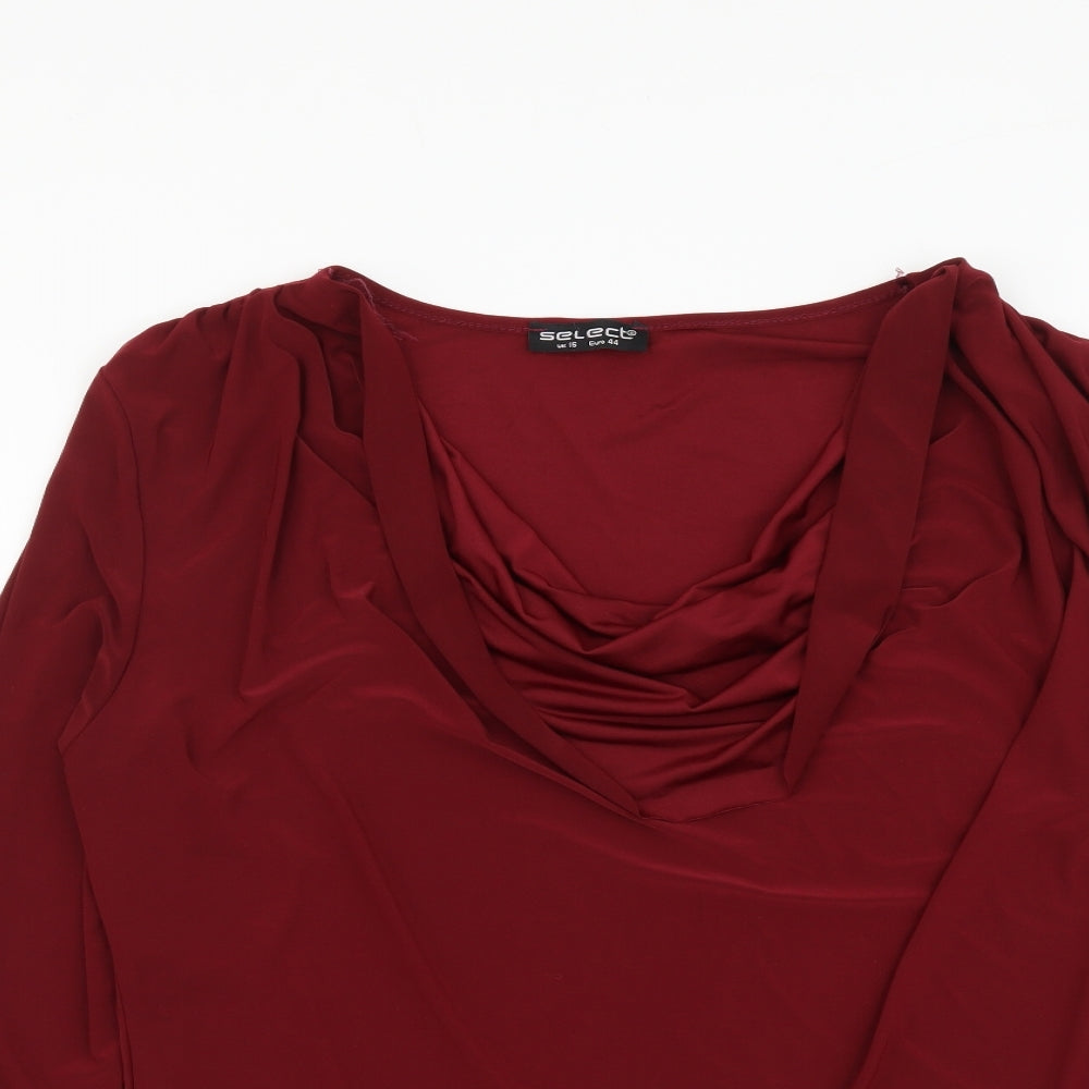 Womens UK Size 16 Select Purple Basic T-Shirt