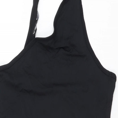 Threadbare Womens Black Polyester Bodysuit One-Piece Size M Snap