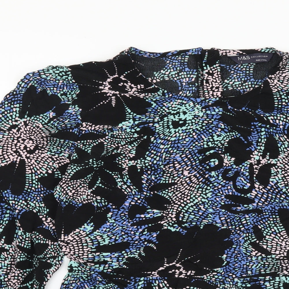 Womens UK Size 8 Marks and Spencer Black Basic Blouse