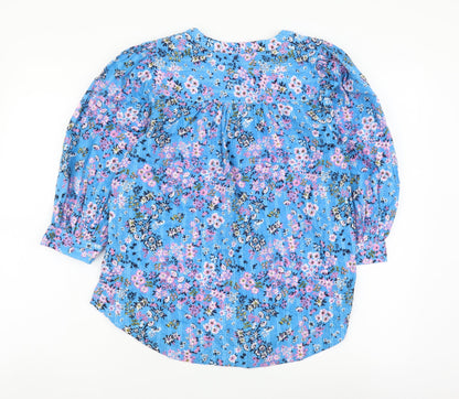 Womens UK Size 6 Marks and Spencer Blue Basic Blouse