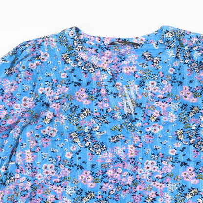 Womens UK Size 6 Marks and Spencer Blue Basic Blouse