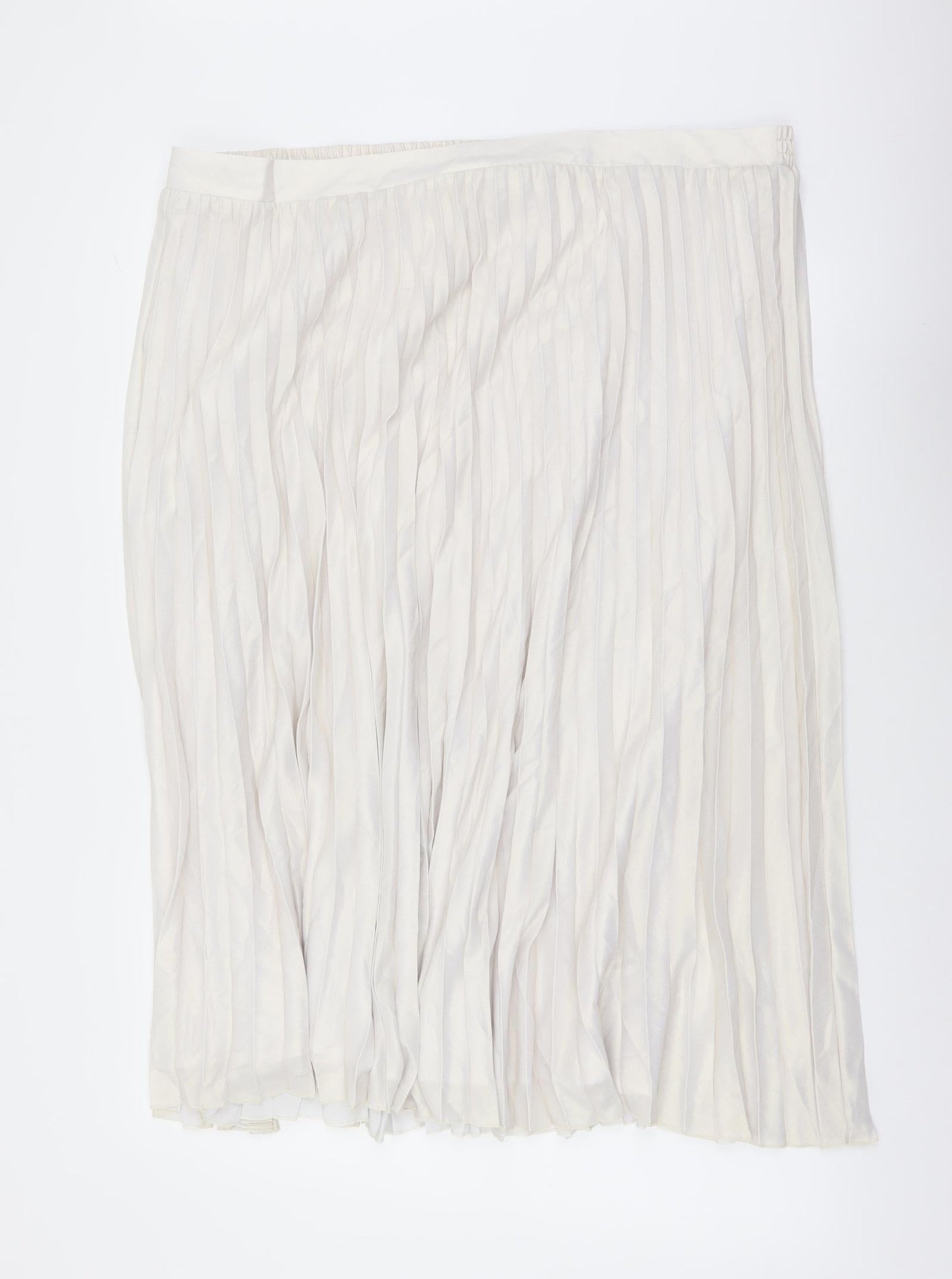 Marks and Spencer Womens Pink Polyester Pleated Skirt Size 22