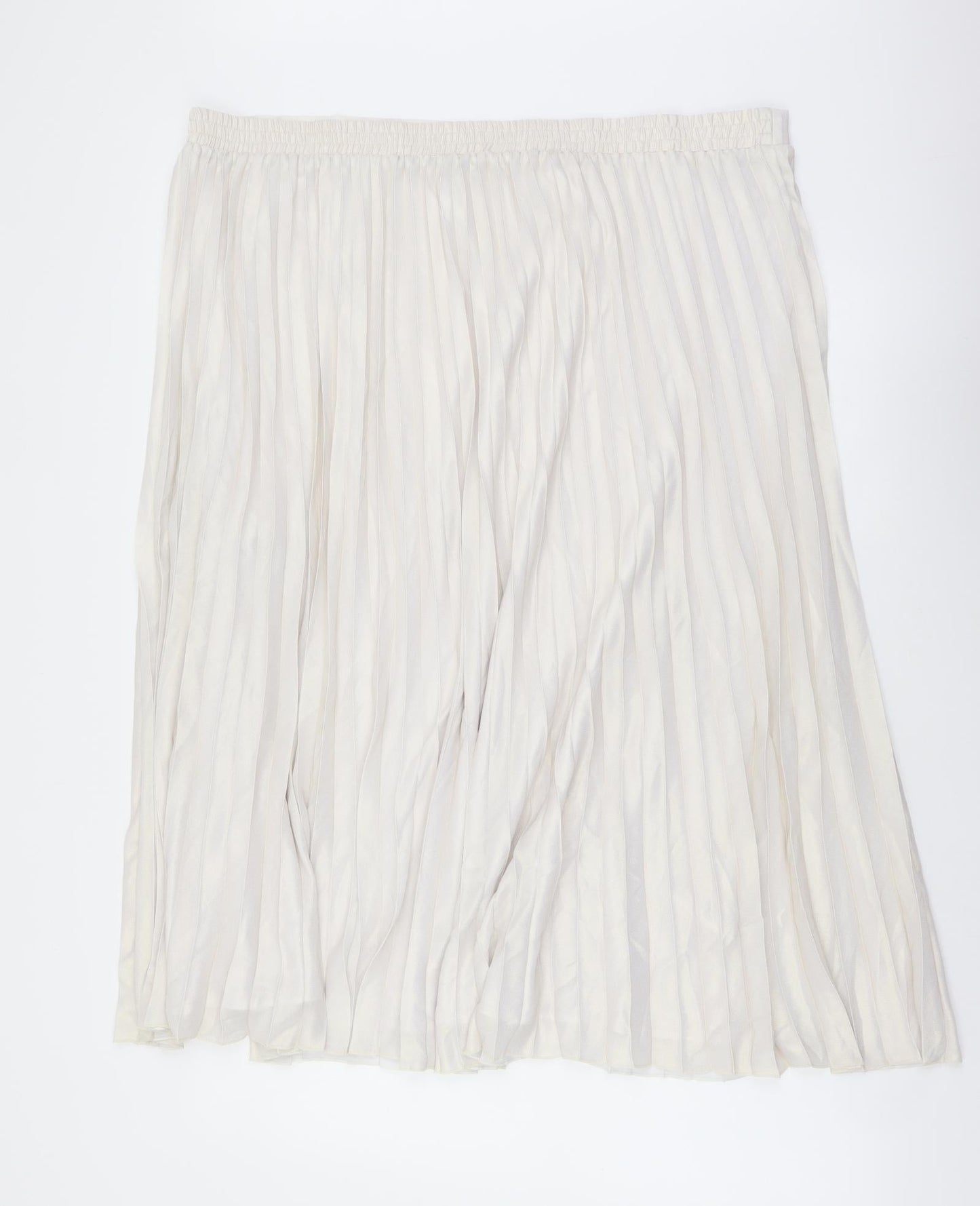 Marks and Spencer Womens Pink Polyester Pleated Skirt Size 22