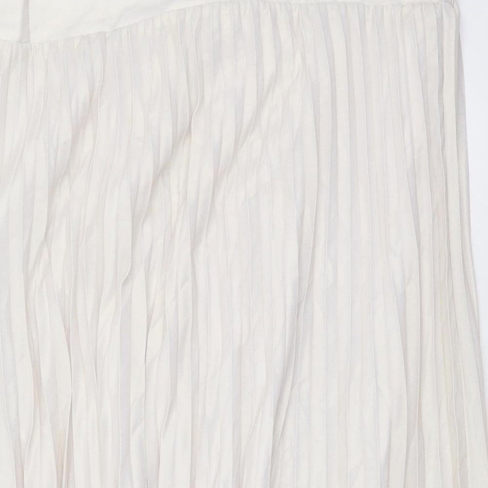 Marks and Spencer Womens Pink Polyester Pleated Skirt Size 22