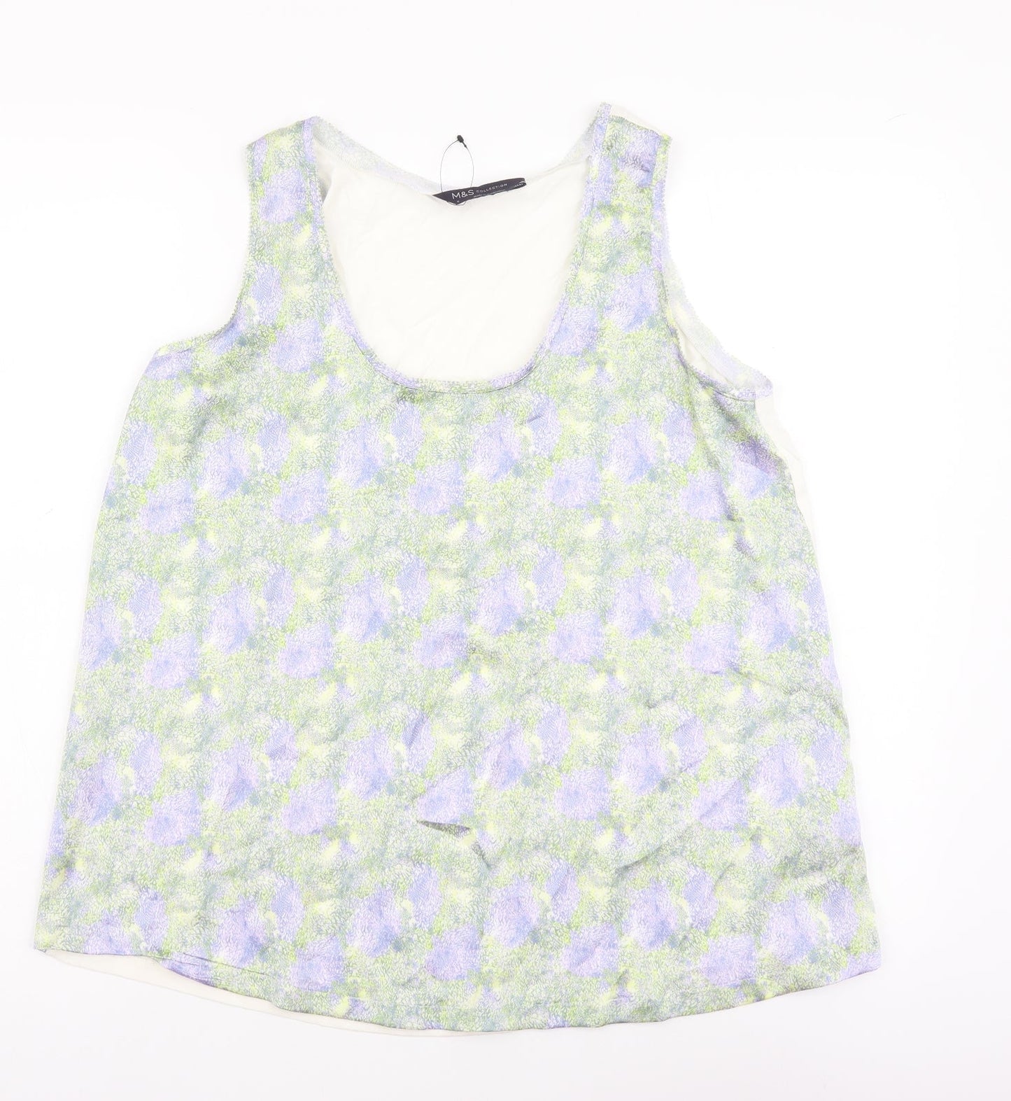 Womens UK Size 8 Marks and Spencer Green Basic Tank
