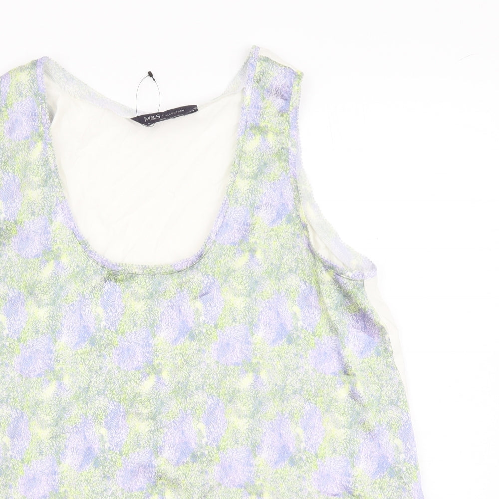 Womens UK Size 8 Marks and Spencer Green Basic Tank