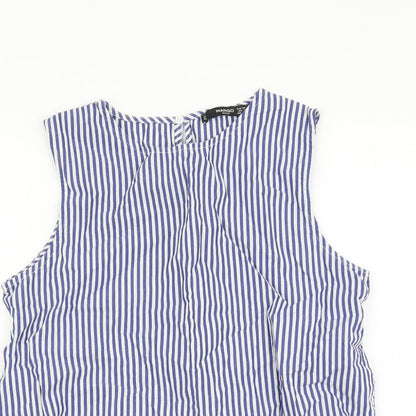 Womens UK Size XS Mango Blue Wrap Tank