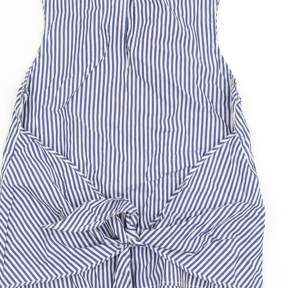 Womens UK Size XS Mango Blue Wrap Tank