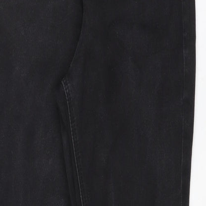 TU Womens Grey Cotton Skinny Jeans Size 10 L28 in Regular Button