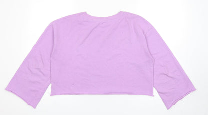 Womens UK Size M Pull&Bear Purple Pullover Sweatshirt