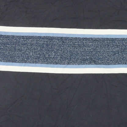 Nutmeg Mens Grey Colourblock Cotton Polo Size XL Collared Button