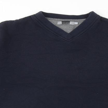 Mens UK Size L Armando Blue Pullover Sweatshirt