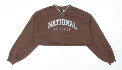 Womens UK Size M Divided by H&M Brown Pullover Sweatshirt