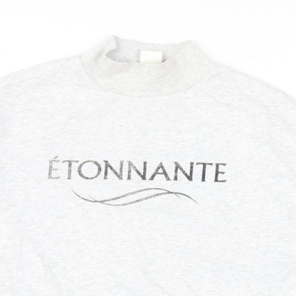 H&M Womens Grey Cotton Pullover Sweatshirt Size S Pullover - Etonnante