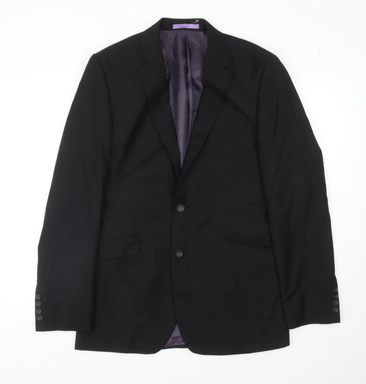 Mens UK Size 38 Burton Regular Black Suit Jacket