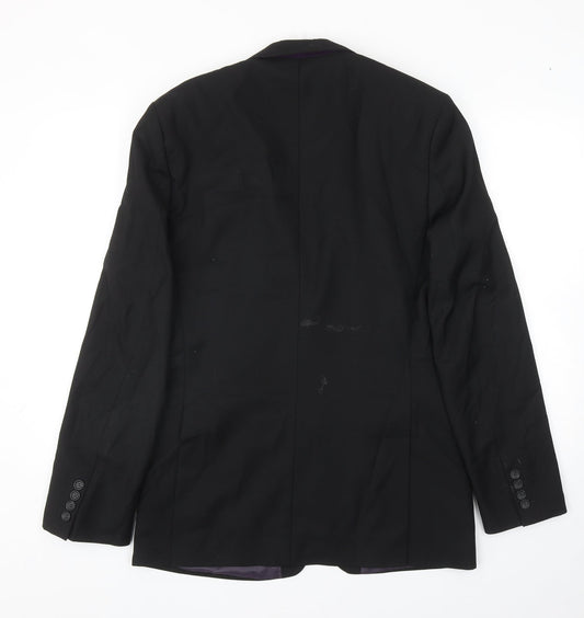 Mens UK Size 38 Burton Regular Black Suit Jacket