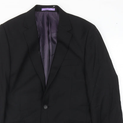 Mens UK Size 38 Burton Regular Black Suit Jacket