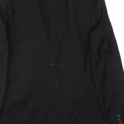 Mens UK Size 38 Burton Regular Black Suit Jacket