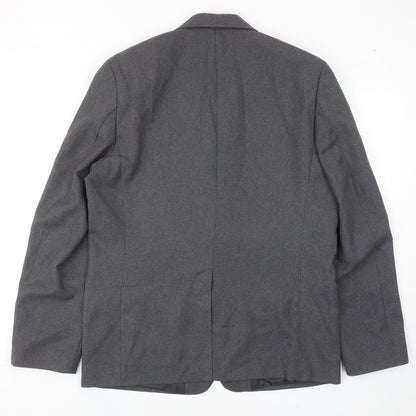 Trutex Mens Grey Polyester Jacket Blazer Size 40