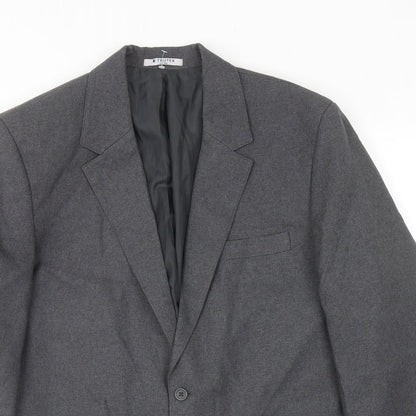 Trutex Mens Grey Polyester Jacket Blazer Size 40