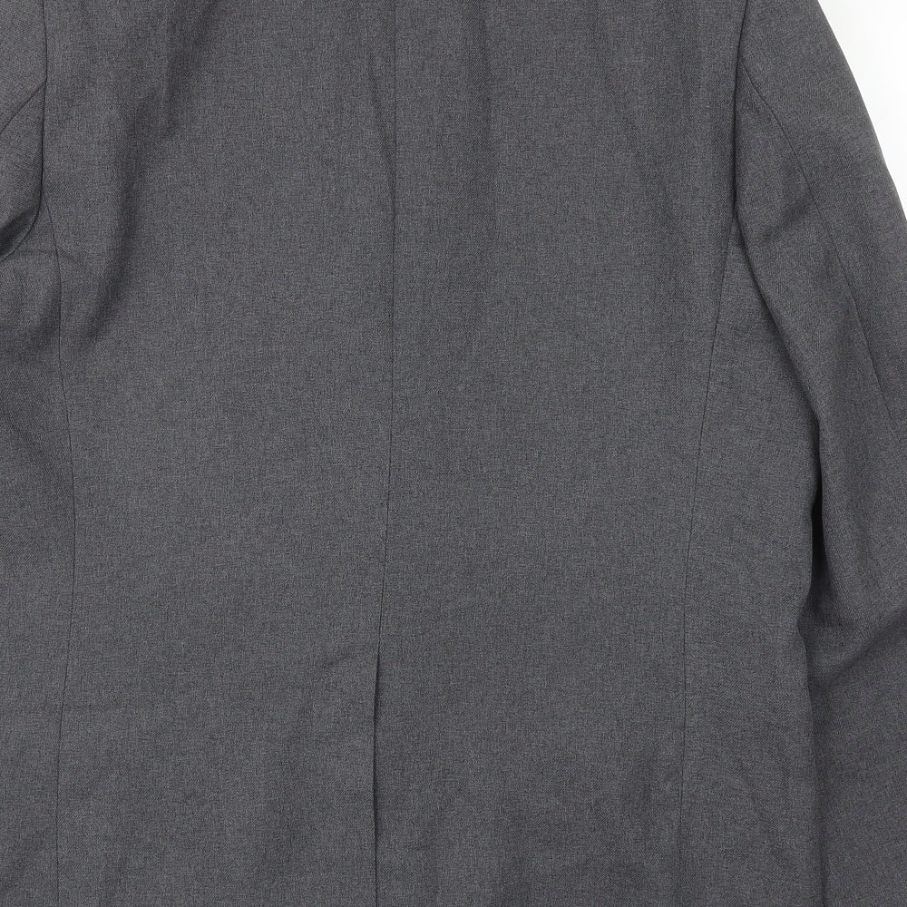 Trutex Mens Grey Polyester Jacket Blazer Size 40