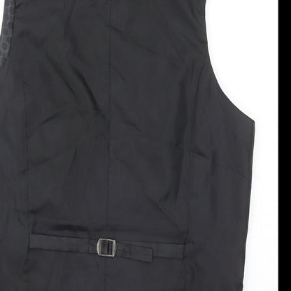 ASOS Mens Blue Viscose Jacket Suit Waistcoat Size 40