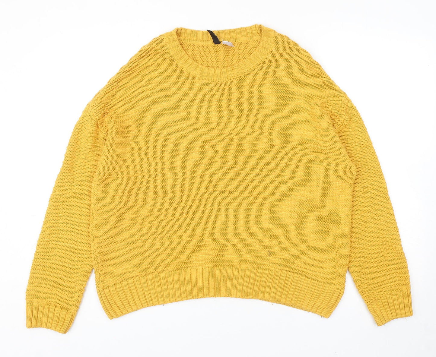 Womens UK Size L Divided by H&M Yellow Pullover Jumper
