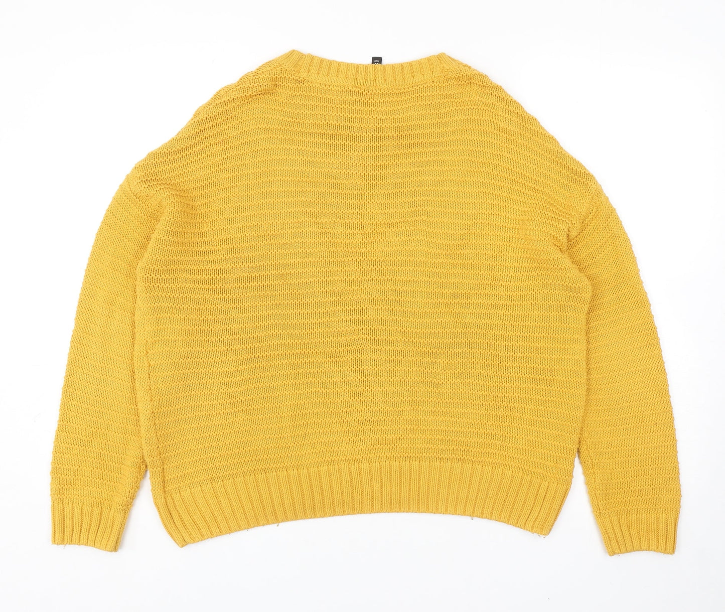 Womens UK Size L Divided by H&M Yellow Pullover Jumper