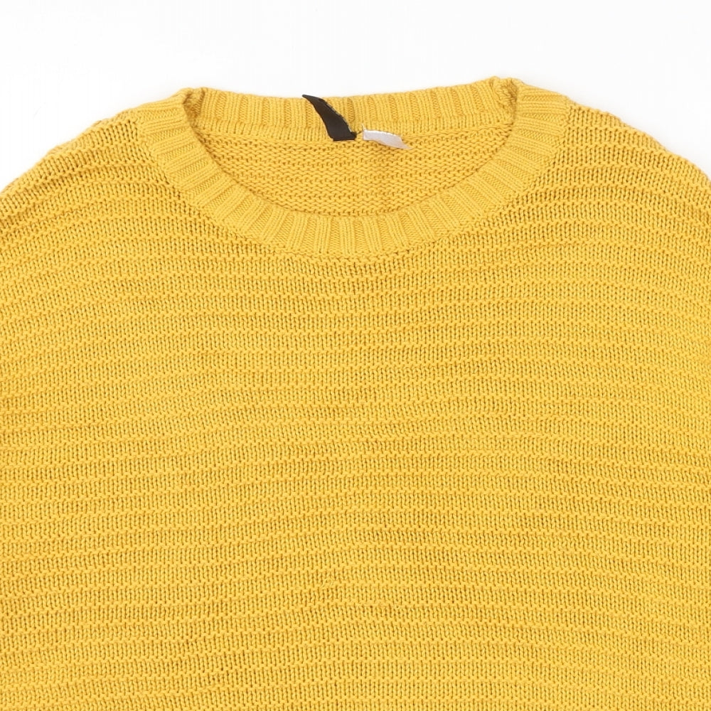 Womens UK Size L Divided by H&M Yellow Pullover Jumper
