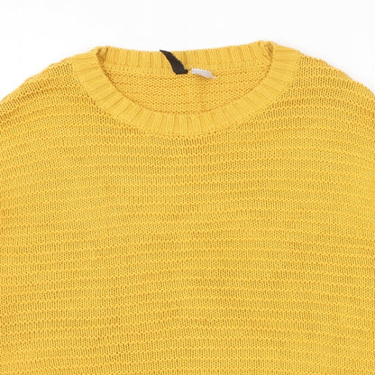 Womens UK Size L Divided by H&M Yellow Pullover Jumper