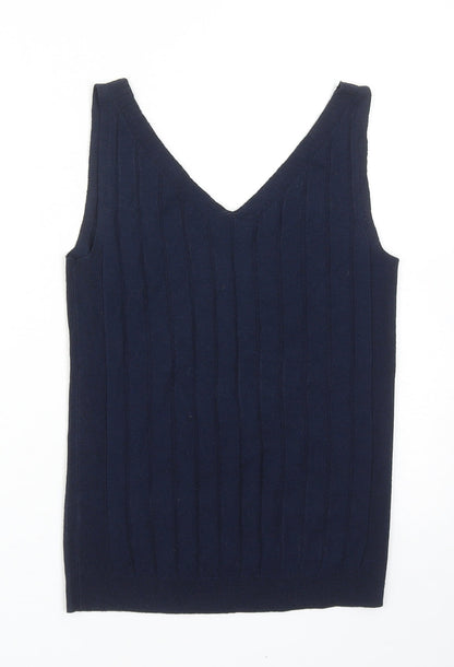 Womens UK Size XS Marks and Spencer Blue Basic Tank