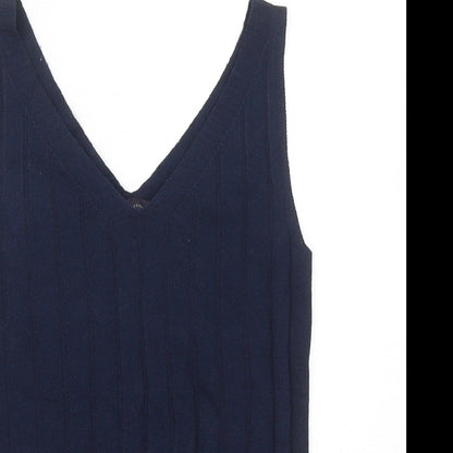 Womens UK Size XS Marks and Spencer Blue Basic Tank