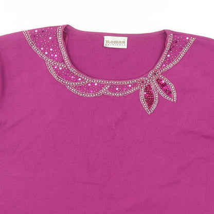 Womens UK Size L Roman Purple Basic T-Shirt
