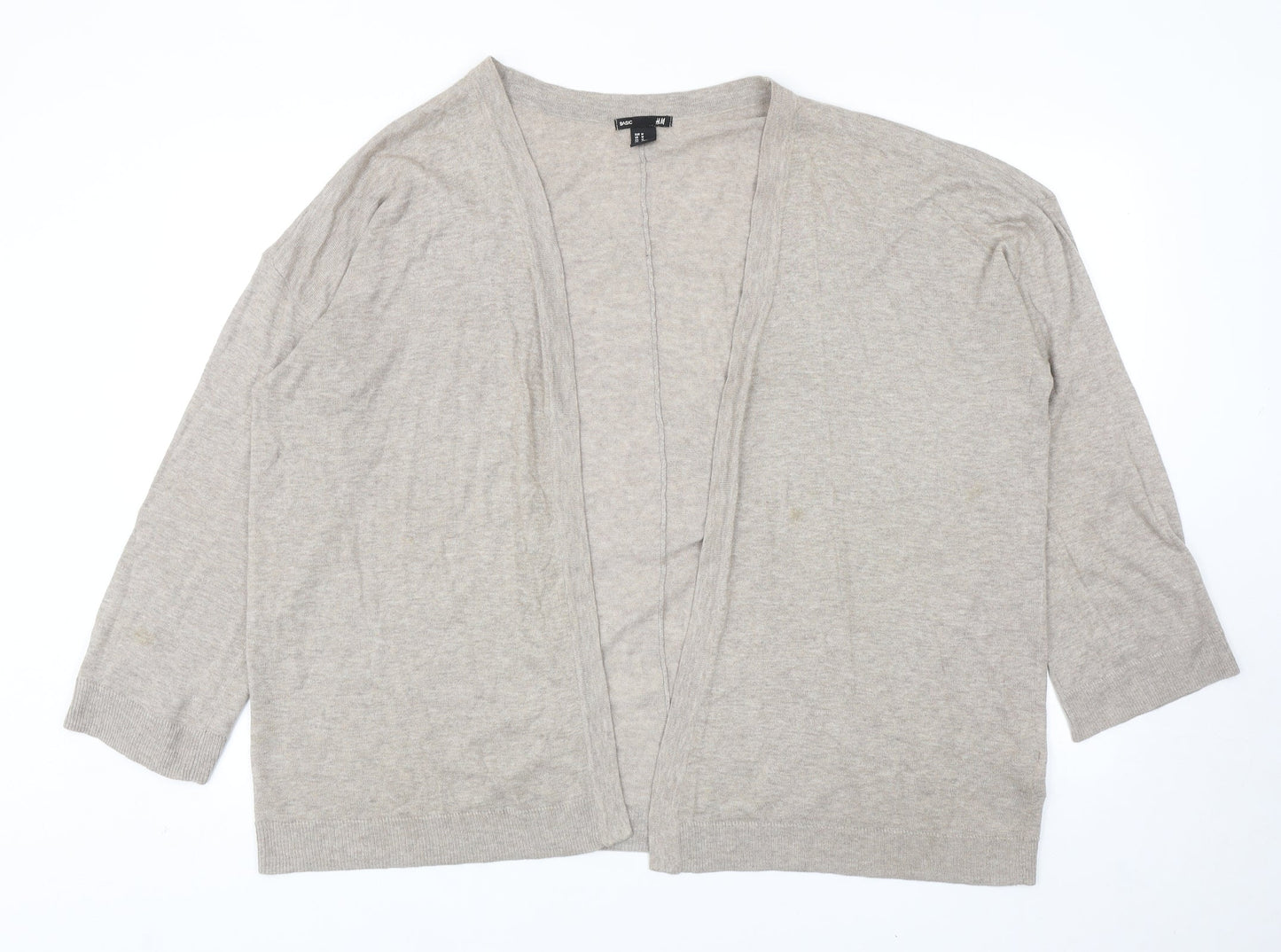 Womens UK Size M H&M Beige Cardigan Jumper