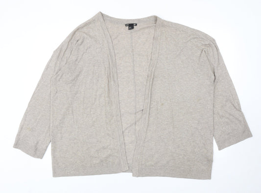 Womens UK Size M H&M Beige Cardigan Jumper