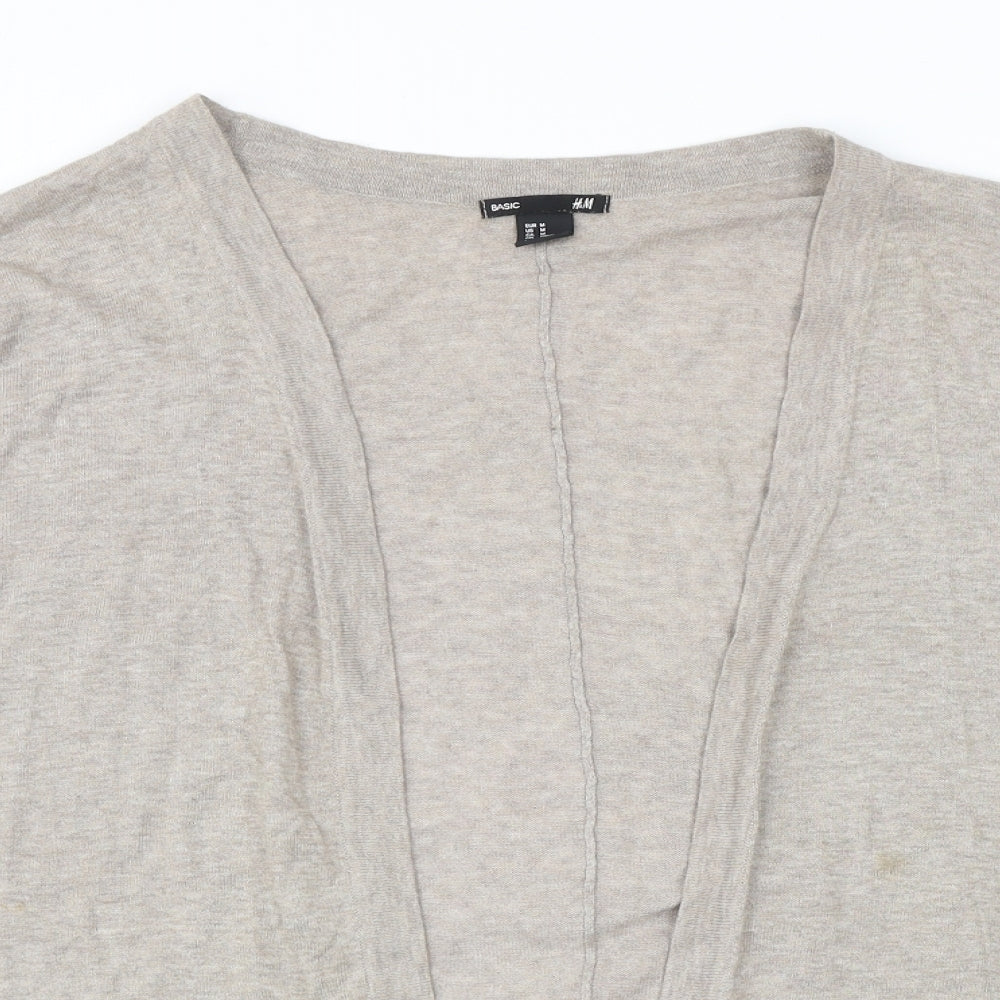 Womens UK Size M H&M Beige Cardigan Jumper