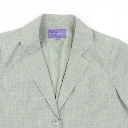 Autonomy Womens Green Polyester Jacket Suit Jacket Size 16