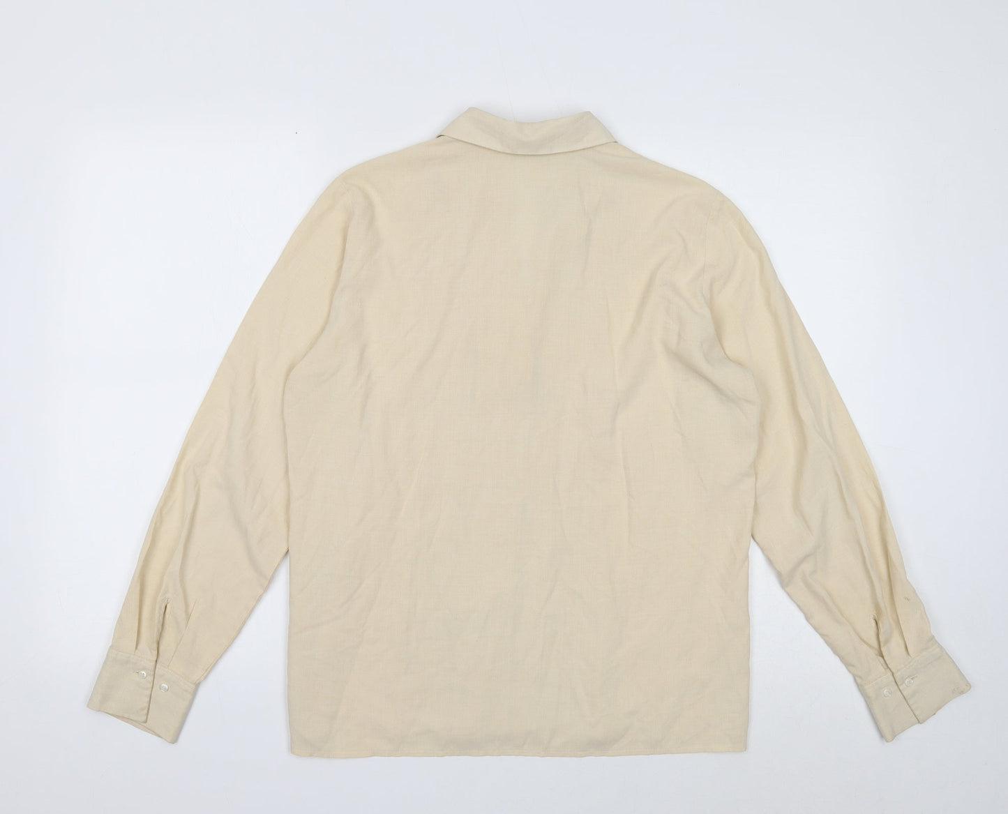 Womens UK Size 12 Marks and Spencer Ivory Basic Button-Up